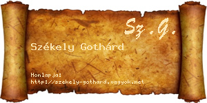 Székely Gothárd névjegykártya